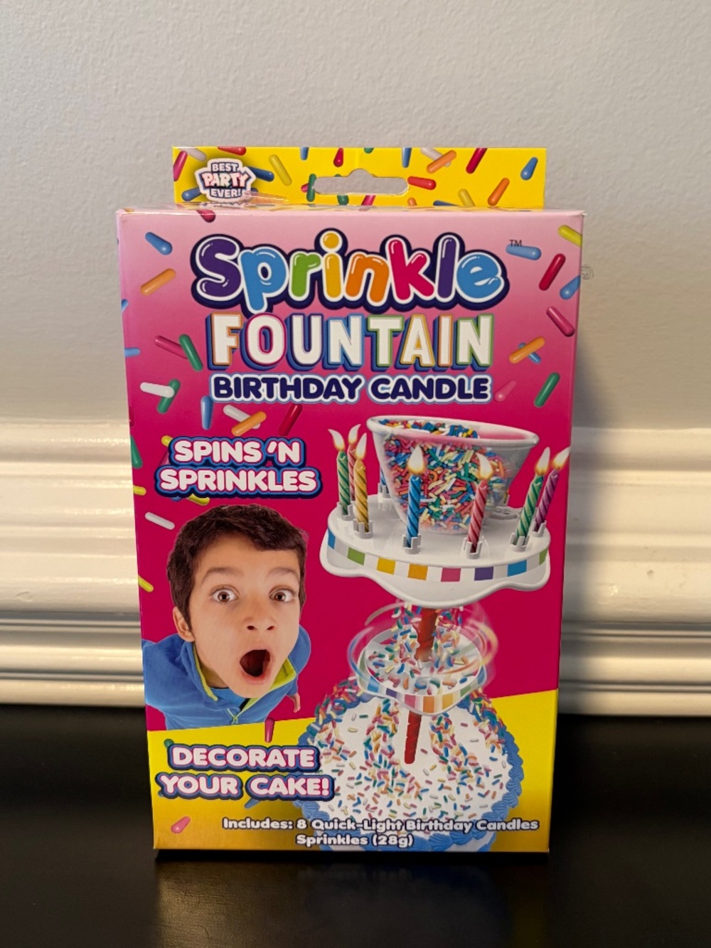 3 for $12: Sprinkle fountain birthday candle